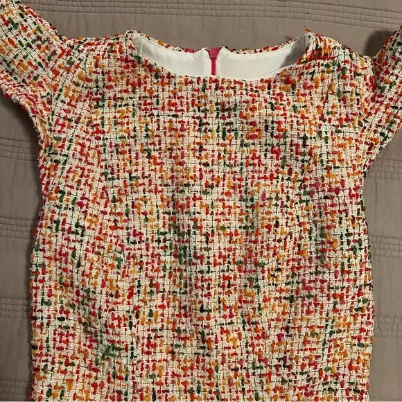 Never A Wallflower Multicolor Tweed Dress with Ruffle Hem - Picture 4 of 7